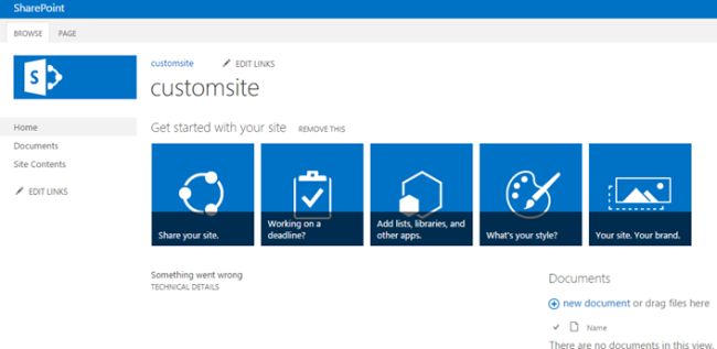 Open SharePoint team site